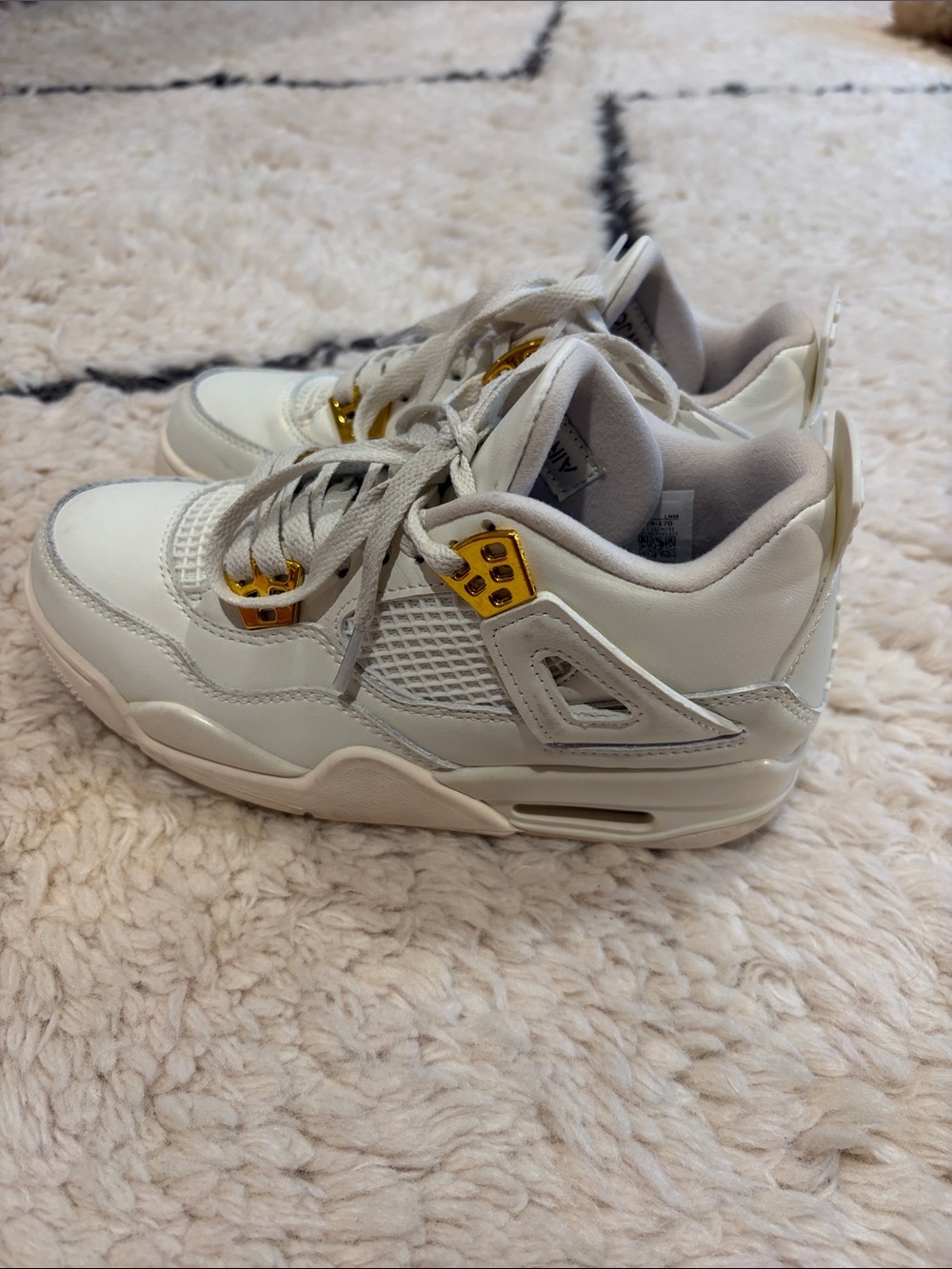 Nike Kids Cream/Gold Low-Top Sneakers